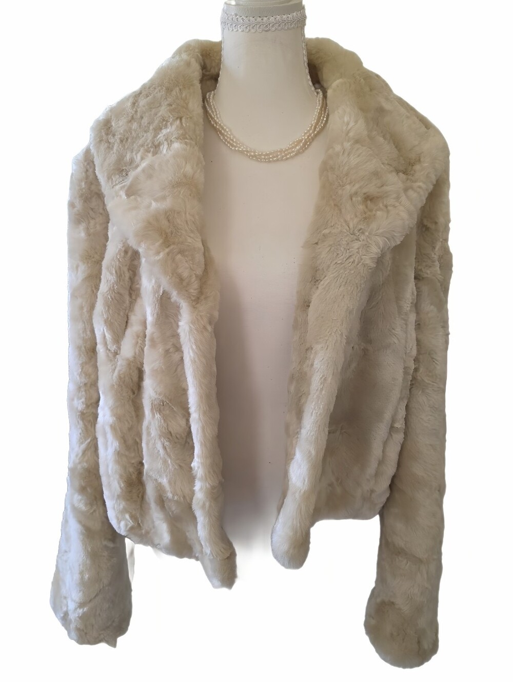 Black RIVET Vintage Style Faux Fur Coat